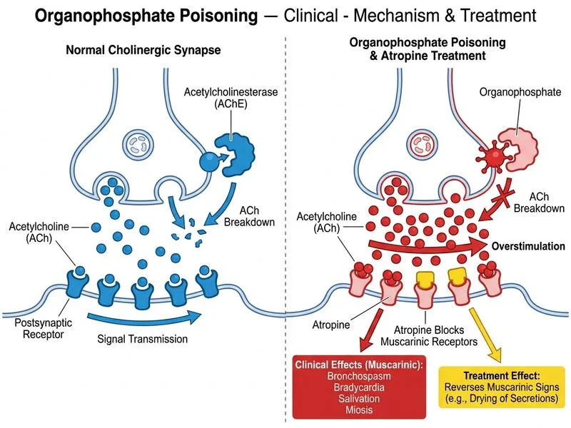 Organophosphate Poisoning — Clinical diagram