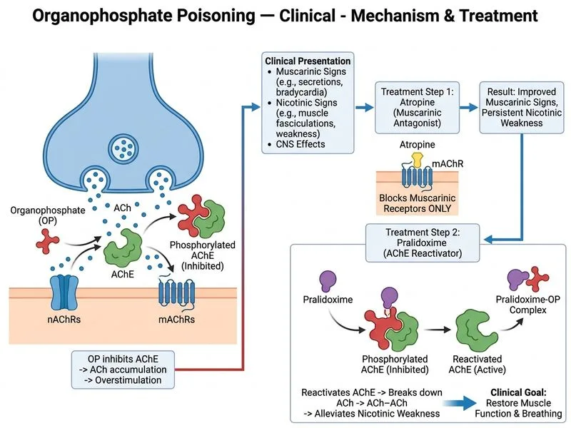 Organophosphate Poisoning — Clinical diagram