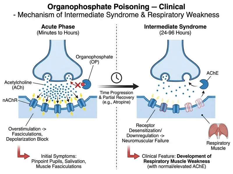 Organophosphate Poisoning — Clinical diagram