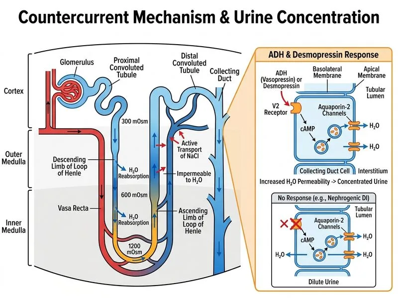 Countercurrent Mechanism diagram