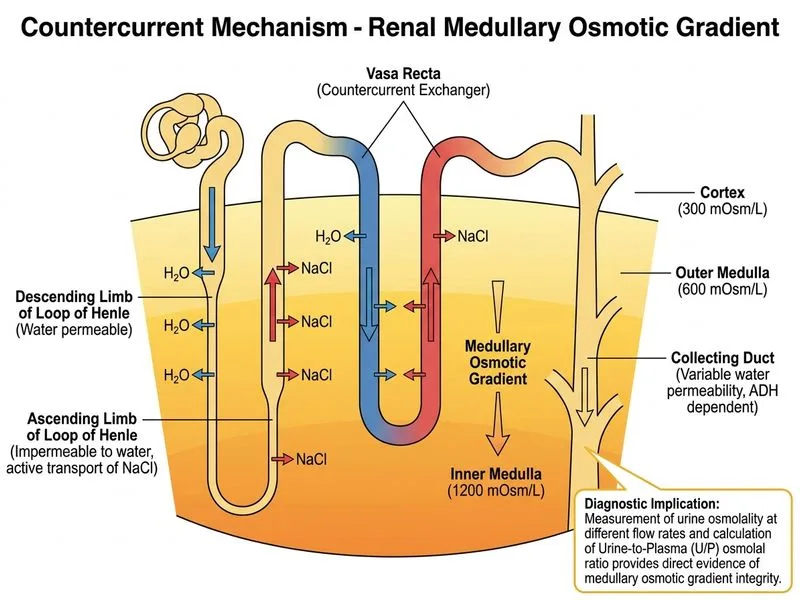 Countercurrent Mechanism diagram