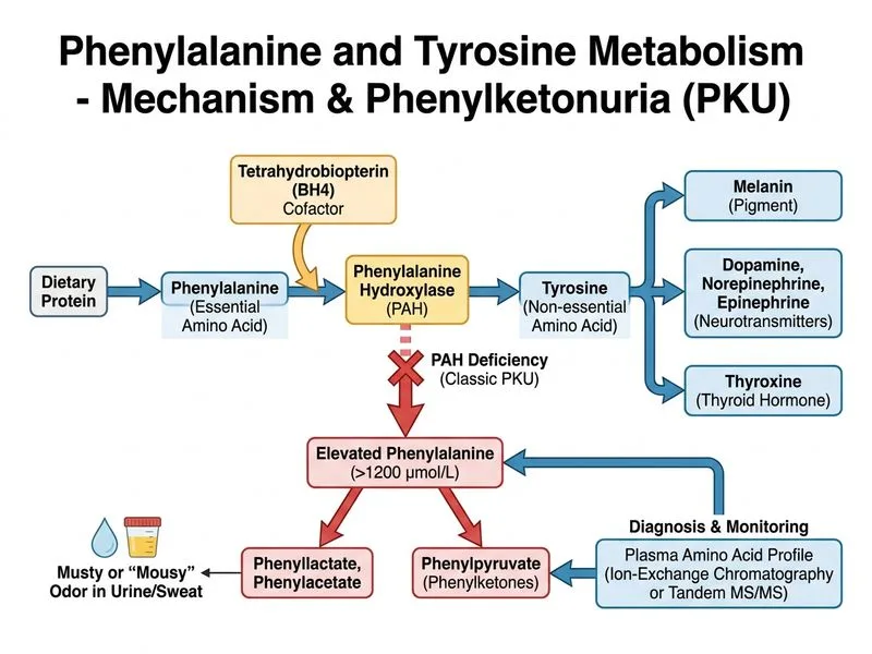 Phenylalanine and Tyrosine Metabolism diagram