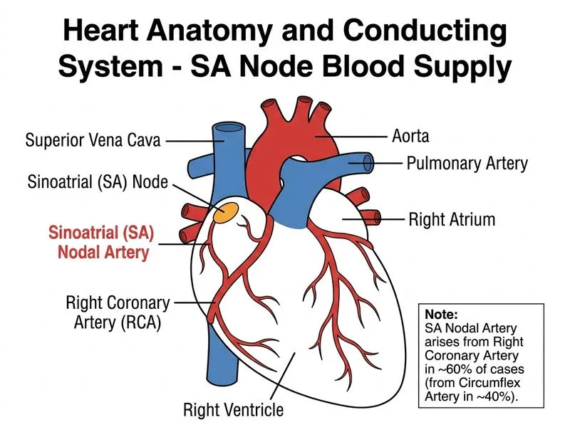 Heart Anatomy and Conducting System diagram