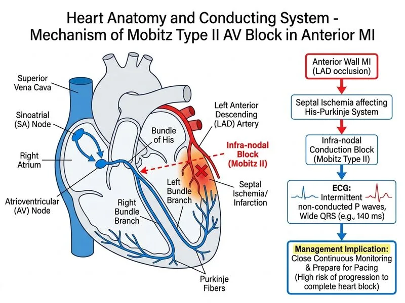 Heart Anatomy and Conducting System diagram