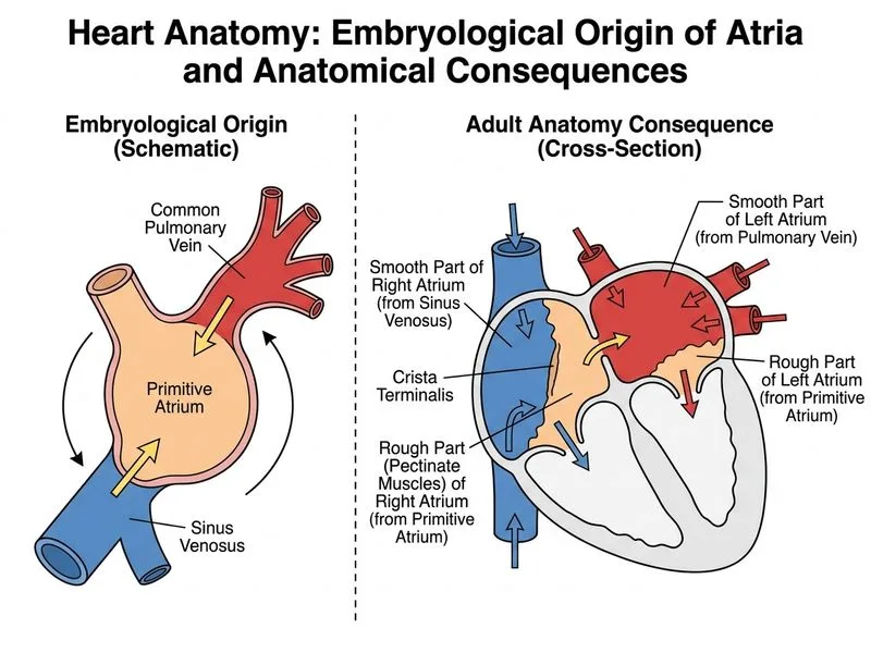 Heart Anatomy and Conducting System diagram