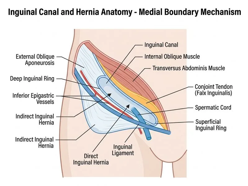 Inguinal Canal and Hernia Anatomy diagram