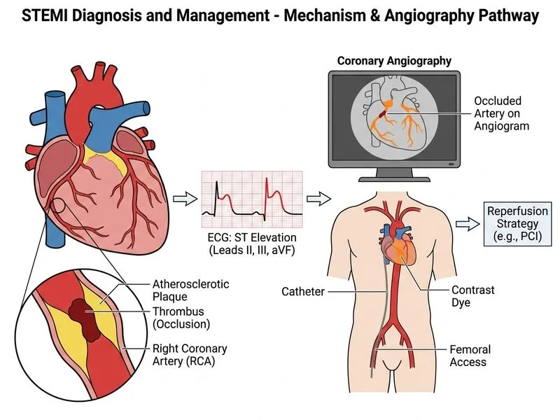 STEMI Diagnosis and Management diagram