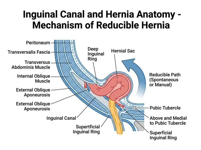 Inguinal Canal and Hernia Anatomy diagram