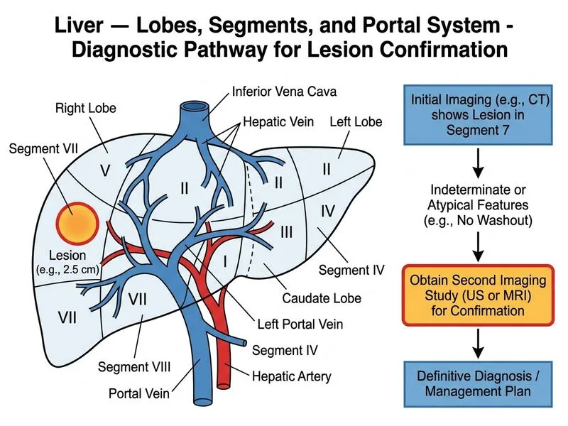 Liver — Lobes, Segments, and Portal System diagram