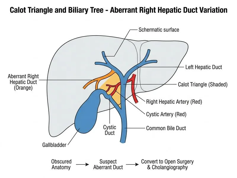 Calot Triangle and Biliary Tree diagram