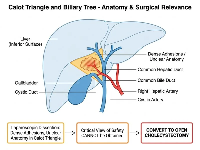 Calot Triangle and Biliary Tree diagram