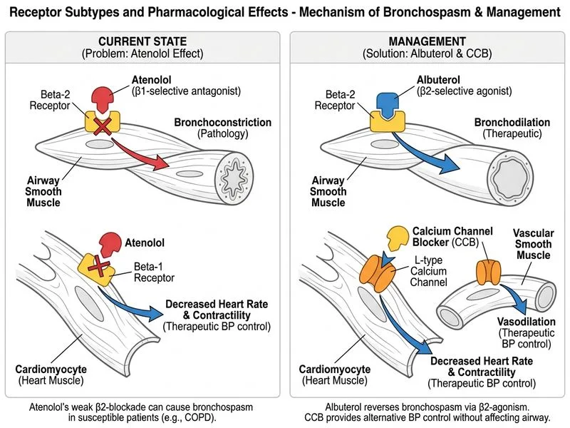 Receptor Subtypes and Pharmacological Effects diagram