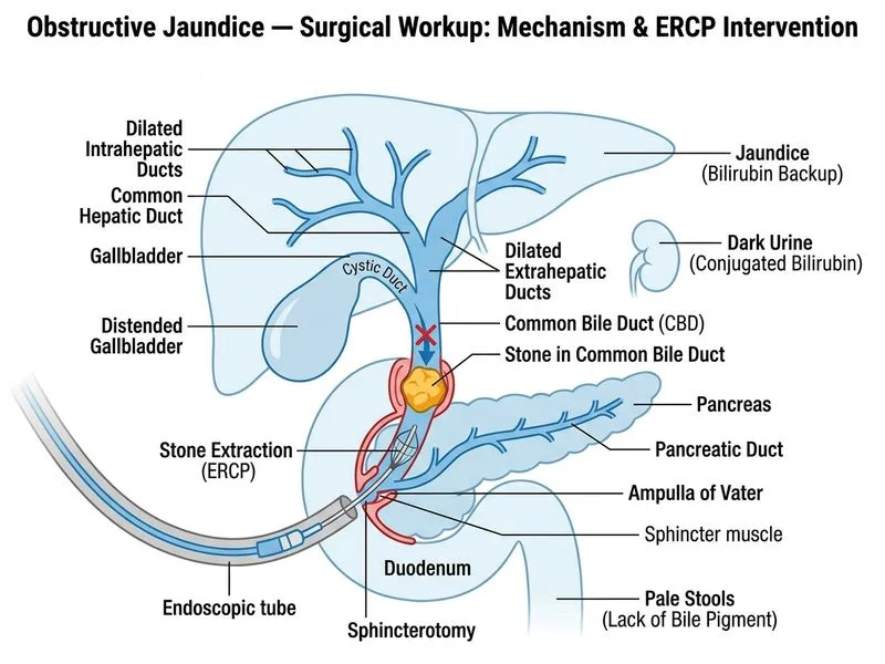 Obstructive Jaundice — Surgical Workup diagram