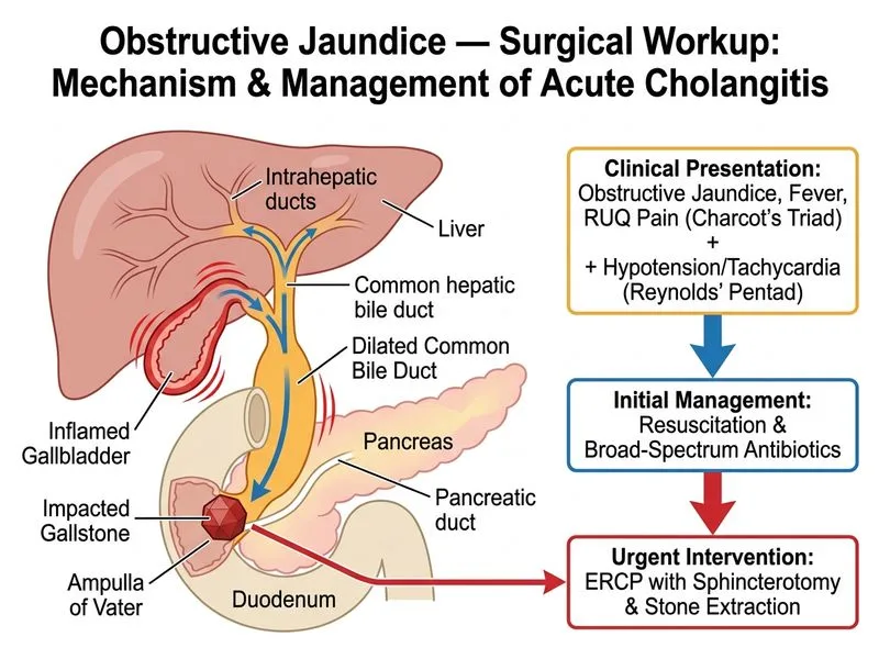 Obstructive Jaundice — Surgical Workup diagram