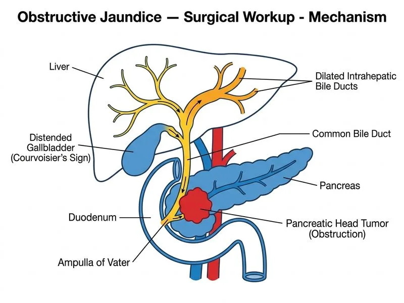Obstructive Jaundice — Surgical Workup diagram