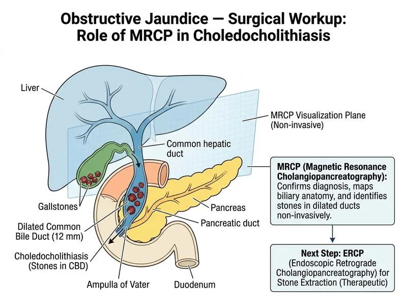 Obstructive Jaundice — Surgical Workup diagram