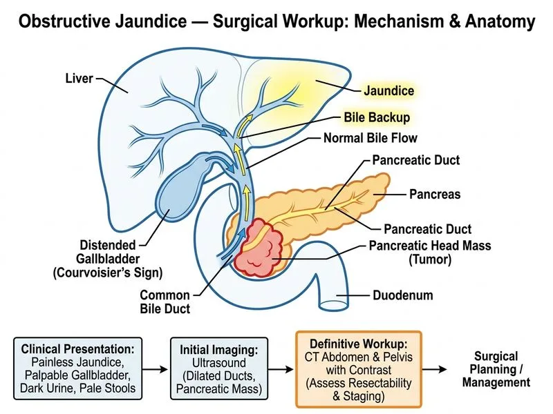 Obstructive Jaundice — Surgical Workup diagram