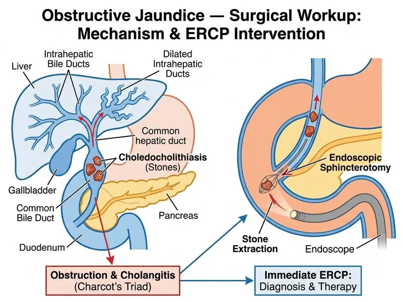 Obstructive Jaundice — Surgical Workup diagram