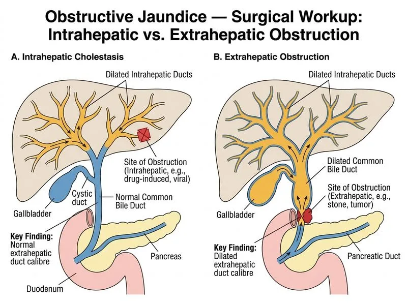 Obstructive Jaundice — Surgical Workup diagram