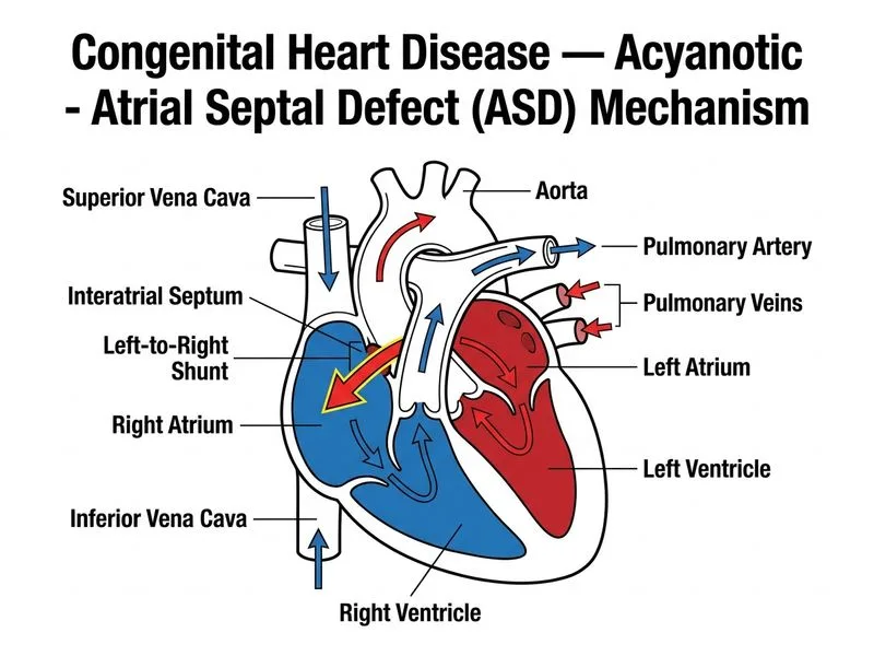 Congenital Heart Disease — Acyanotic diagram