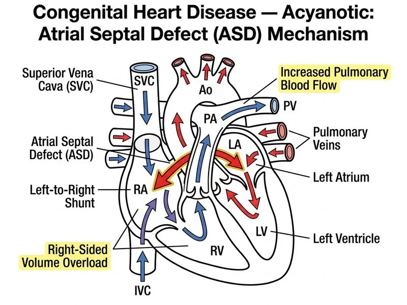 Congenital Heart Disease — Acyanotic diagram