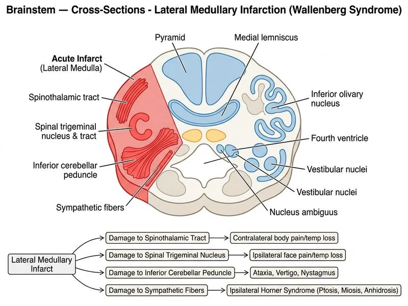 Brainstem — Cross-Sections diagram