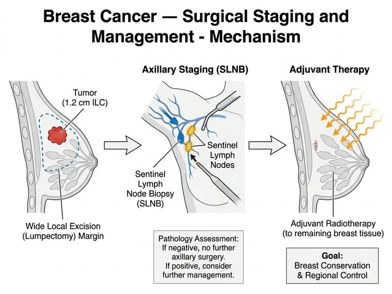 Breast Cancer — Surgical Staging and Management diagram