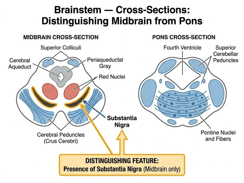 Brainstem — Cross-Sections diagram