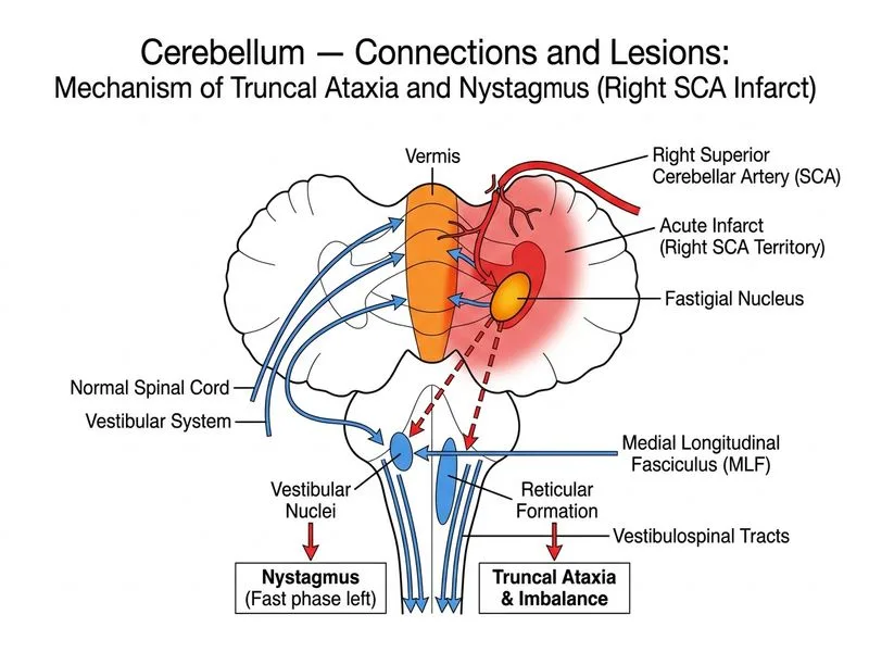 Cerebellum — Connections and Lesions diagram