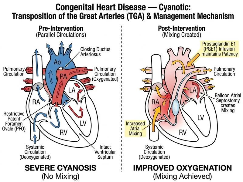 Congenital Heart Disease — Cyanotic diagram