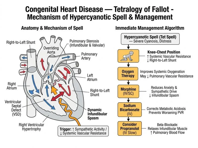 Congenital Heart Disease — Tetralogy of Fallot diagram