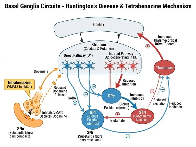 Basal Ganglia Circuits diagram