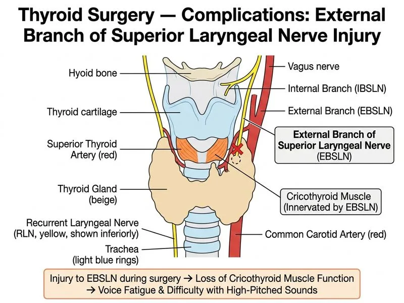 Thyroid Surgery — Indications and Complications diagram