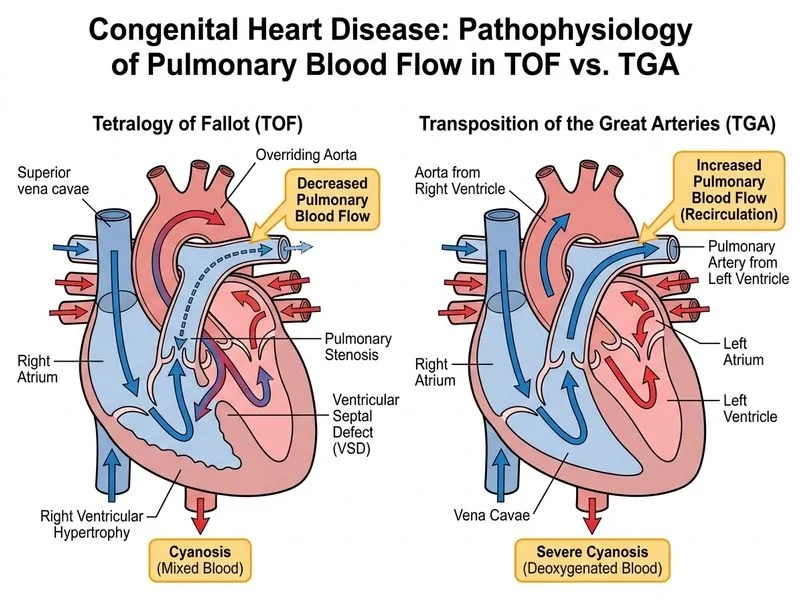 Congenital Heart Disease — Tetralogy of Fallot diagram
