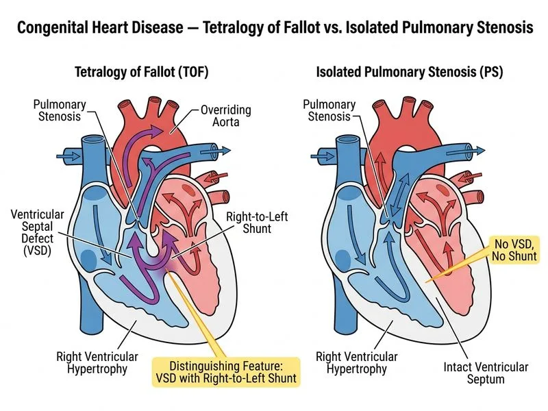 Congenital Heart Disease — Tetralogy of Fallot diagram