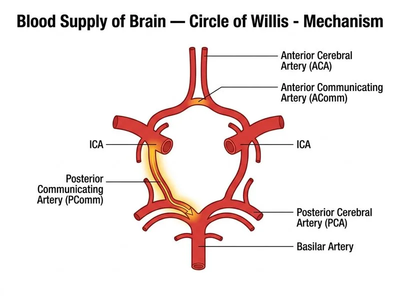 Blood Supply of Brain — Circle of Willis diagram