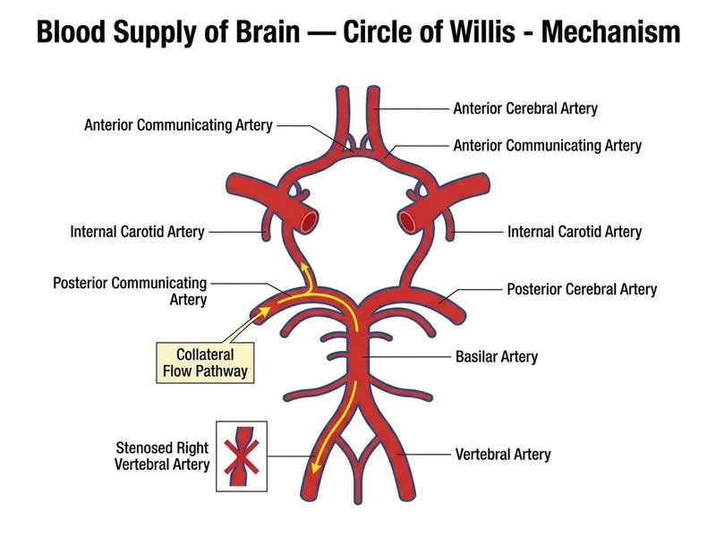 Blood Supply of Brain — Circle of Willis diagram