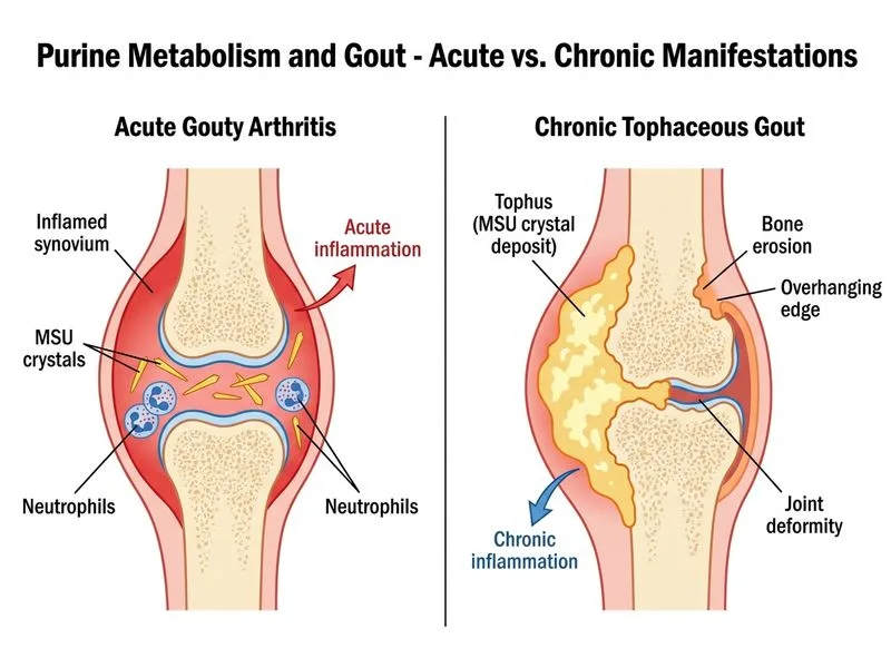 Purine Metabolism and Gout diagram