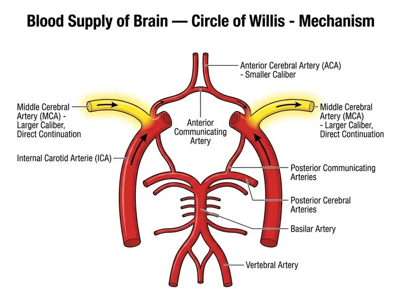 Blood Supply of Brain — Circle of Willis diagram