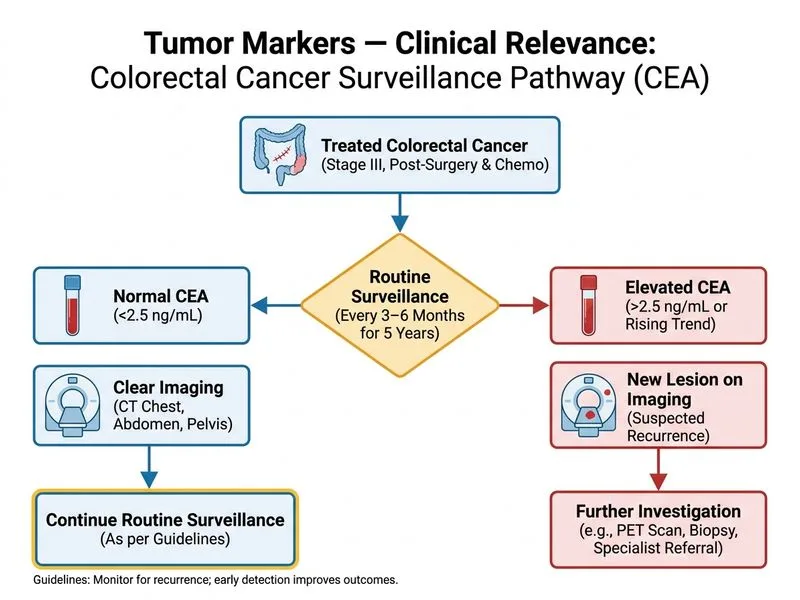 Tumor Markers — Clinical Relevance diagram