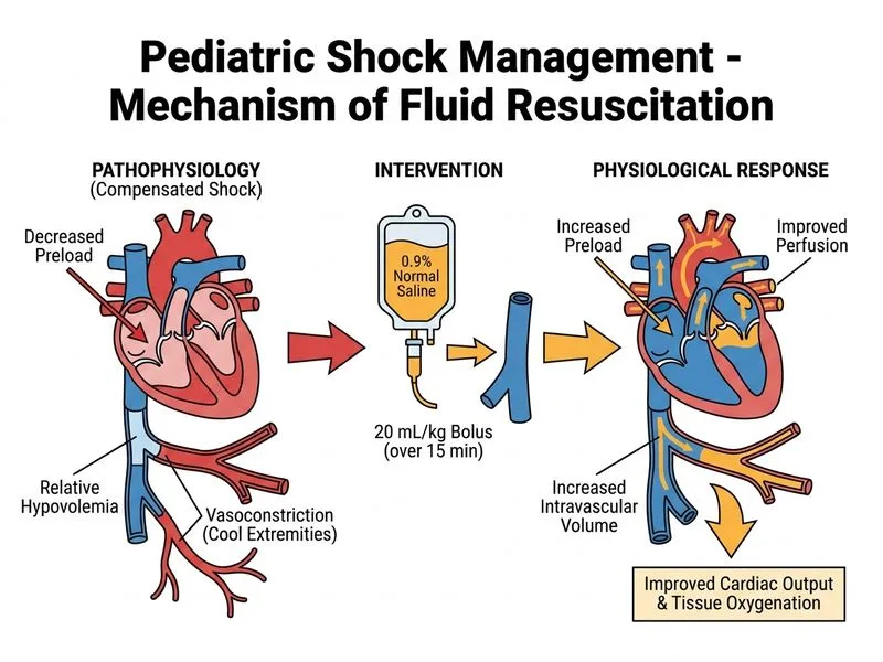 Pediatric Shock Management diagram