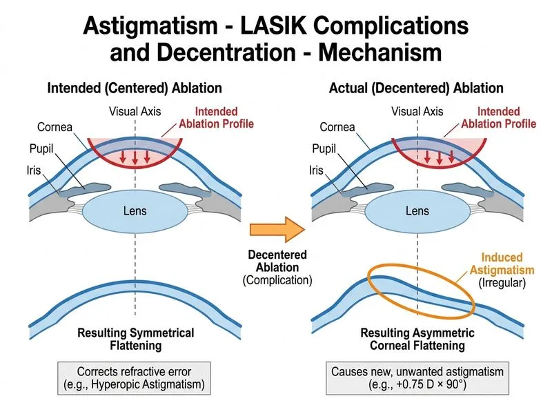 Astigmatism - LASIK Complications and Decentration diagram