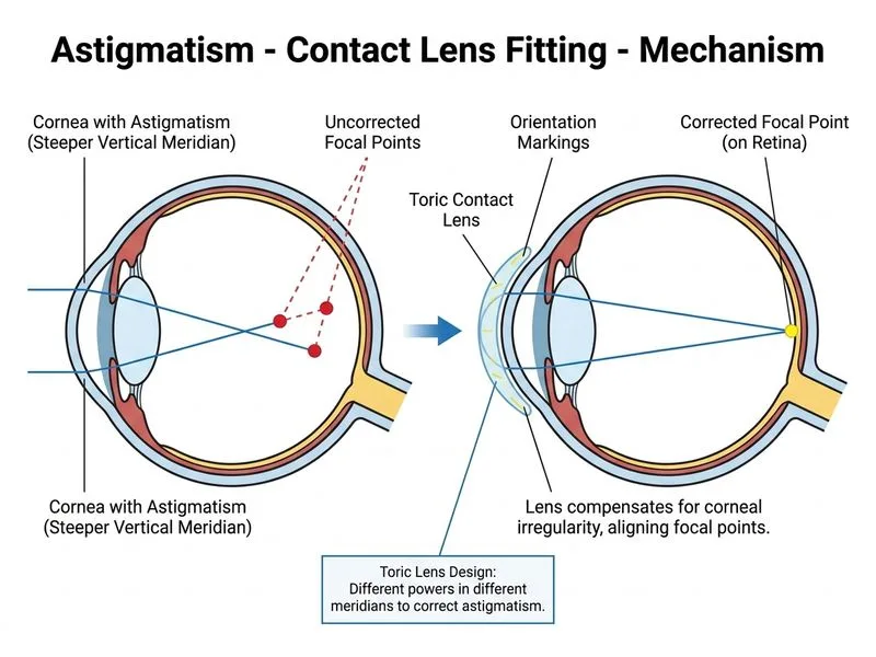 Astigmatism - Contact Lens Fitting diagram