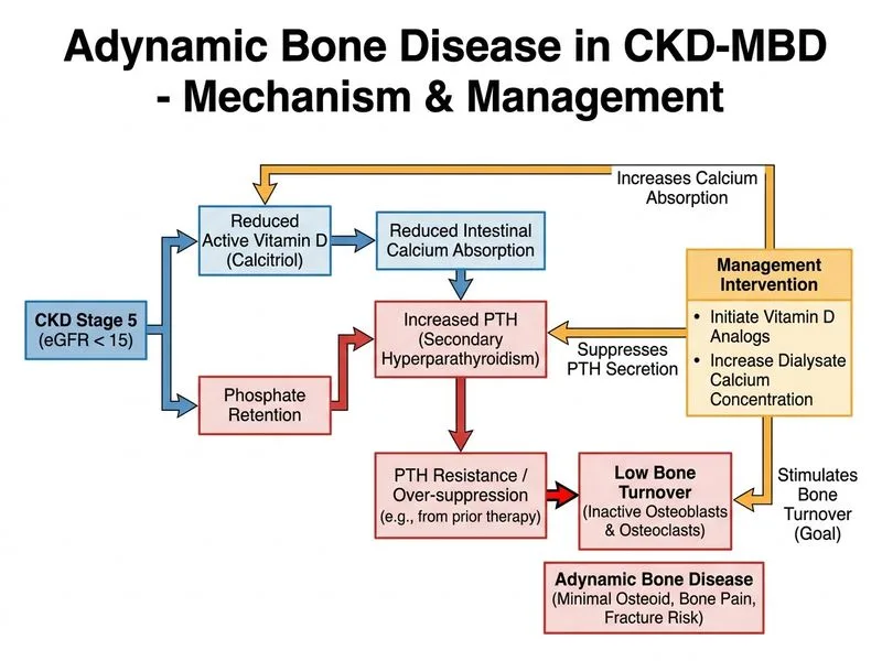 Adynamic bone disease in CKD-MBD diagram