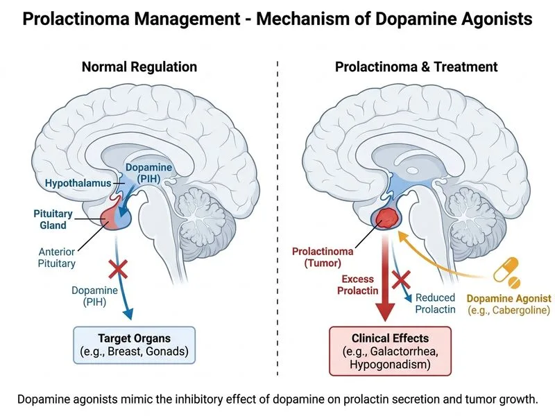 Prolactinoma Management diagram
