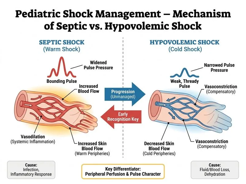 Pediatric Shock Management diagram