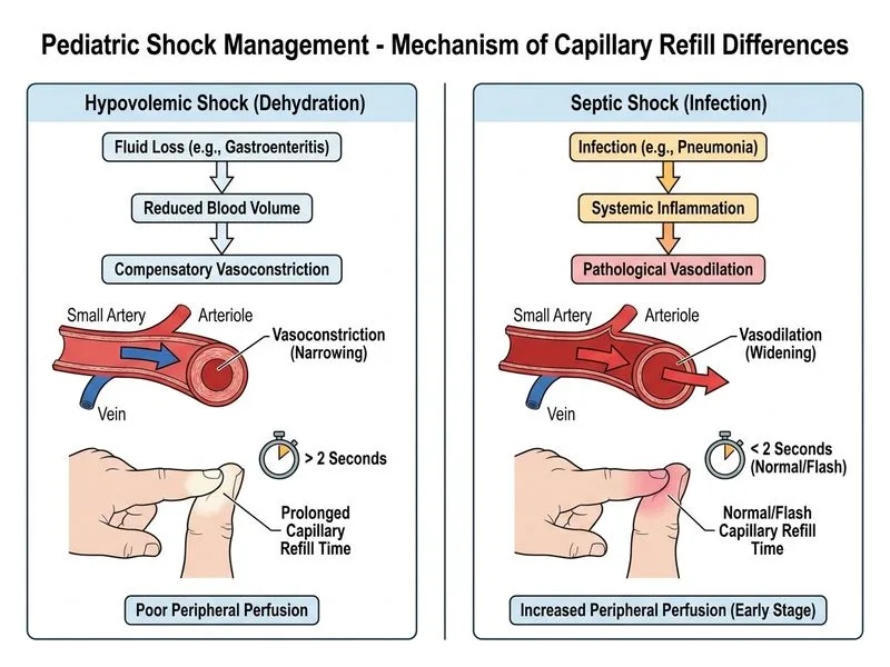 Pediatric Shock Management diagram