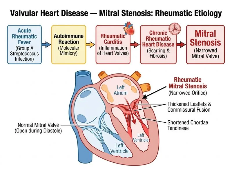 Valvular Heart Disease — Mitral Stenosis diagram