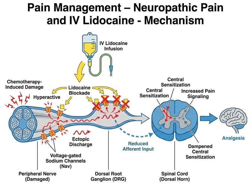 Pain Management – Neuropathic Pain and IV Lidocaine diagram