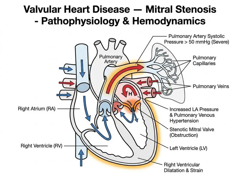 Valvular Heart Disease — Mitral Stenosis diagram